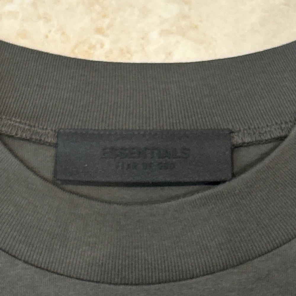 Fear of God Essentials Shirt Men Medium Ink Grey Short Sleeve Oversized Logo New - Picture 2 of 11